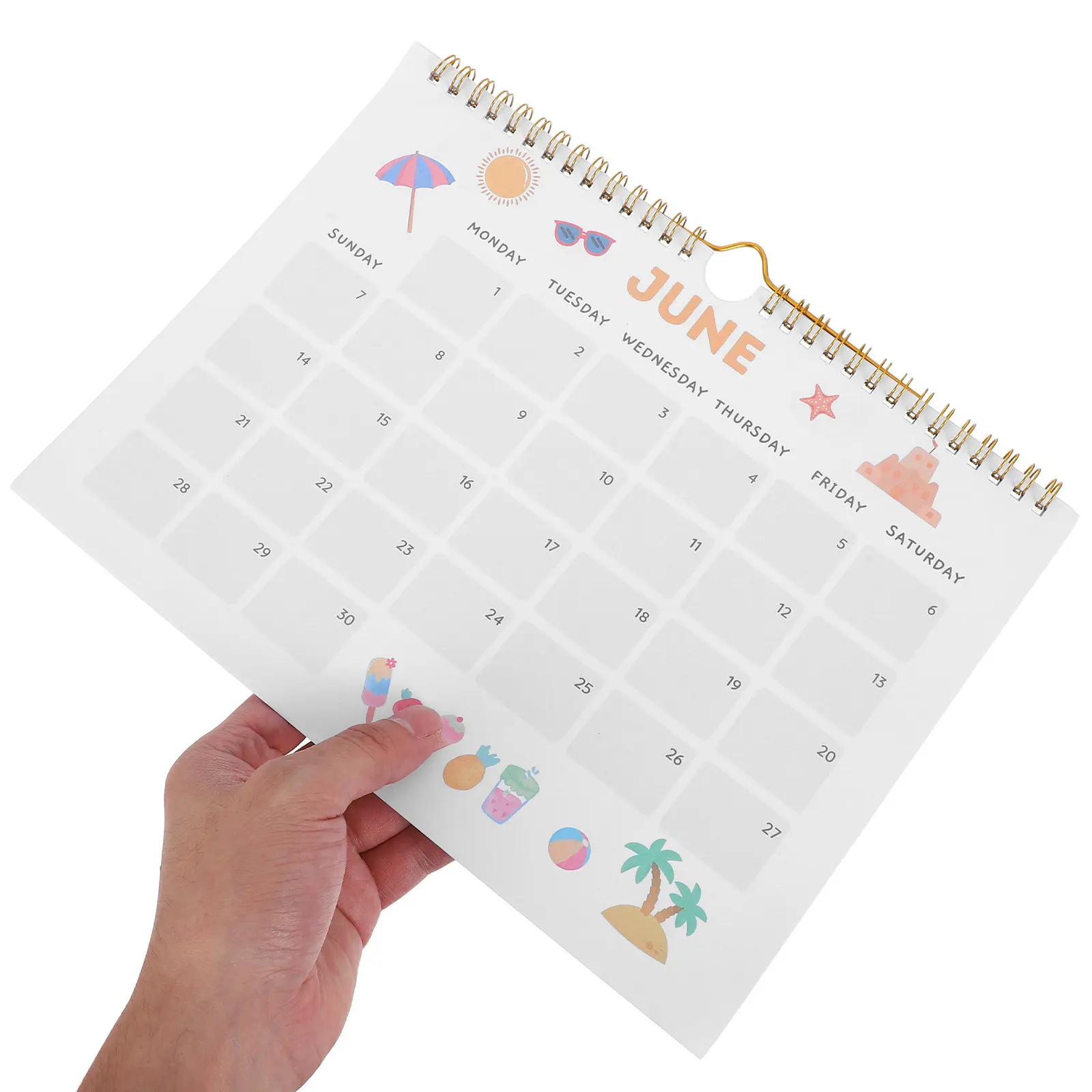 

2026 Monthly Wall Calendar Minimalist Decorative Design Sturdy Paper Coil Bound Easy Tear Off Family Organization English