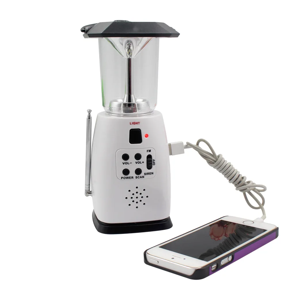 

Multifunction Solar & Hand-Cranked Camping Lantern With Radio: Essential Outdoor Companion! Solar Charging 8 LED For Lighting