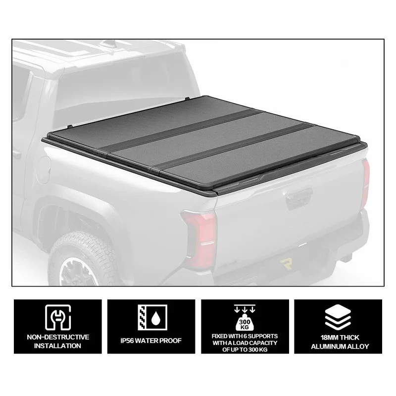 Factory Dir2013 2016 2018 2019  F150 Raptor Pickup 5.5ft Trunk Lid Aluminum Hard Bed Cover Truck Tri Fold Flip up Tonneau Covers