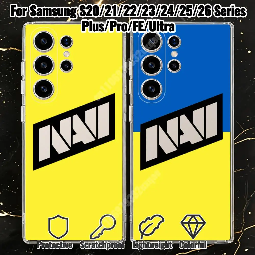 N-Natus V-Vincere N-Navi Phone Case for Samsung Galaxy S20 21 22 Ultra Plus S23 24 25 FE Lite Transparent Bumper