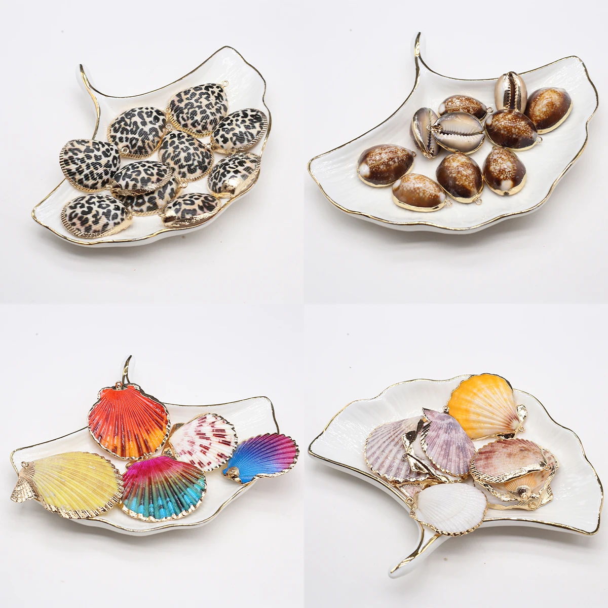 

10pieces Wholesale Natural Shell Pendant Colorful Shell Charms for DIY Women Men Necklace Jewelry Making Supplies Accessories