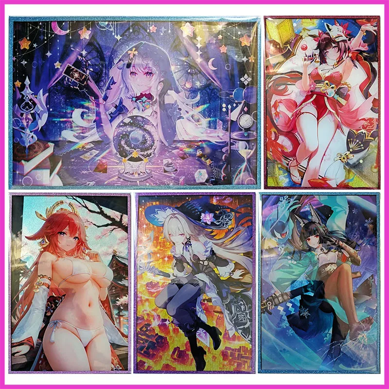 

Аниме «История богини», редкая акриловая цветная бумага формата А5, коллекционные карты, блестящие игрушки из 7 марта Yae Miko для мальчиков, подарок на день рождения