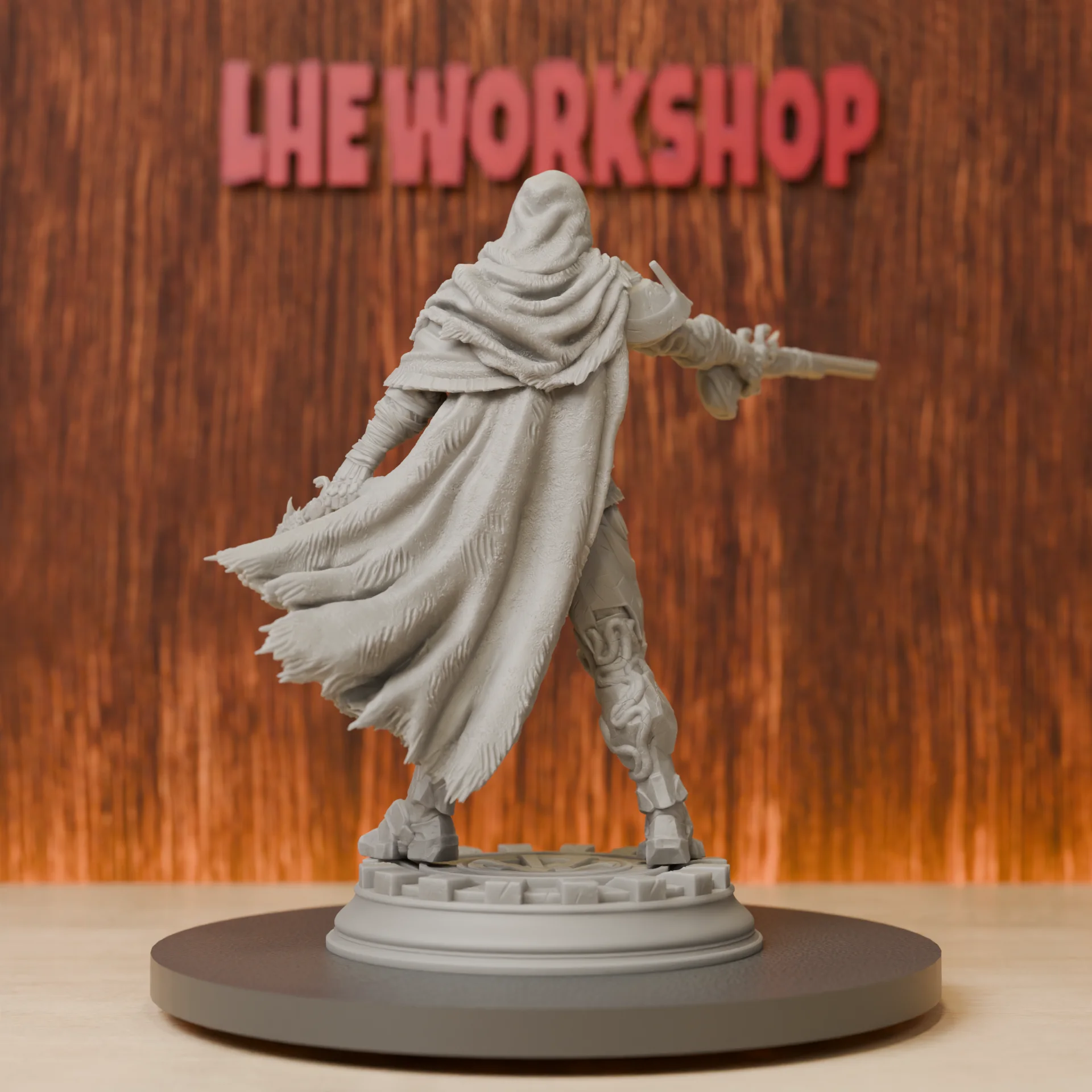 Musketeer Hunter Miniatures | 28mm-75mm | Resin 3D Printed DND Pathfinder Mini | Unpainted Grey