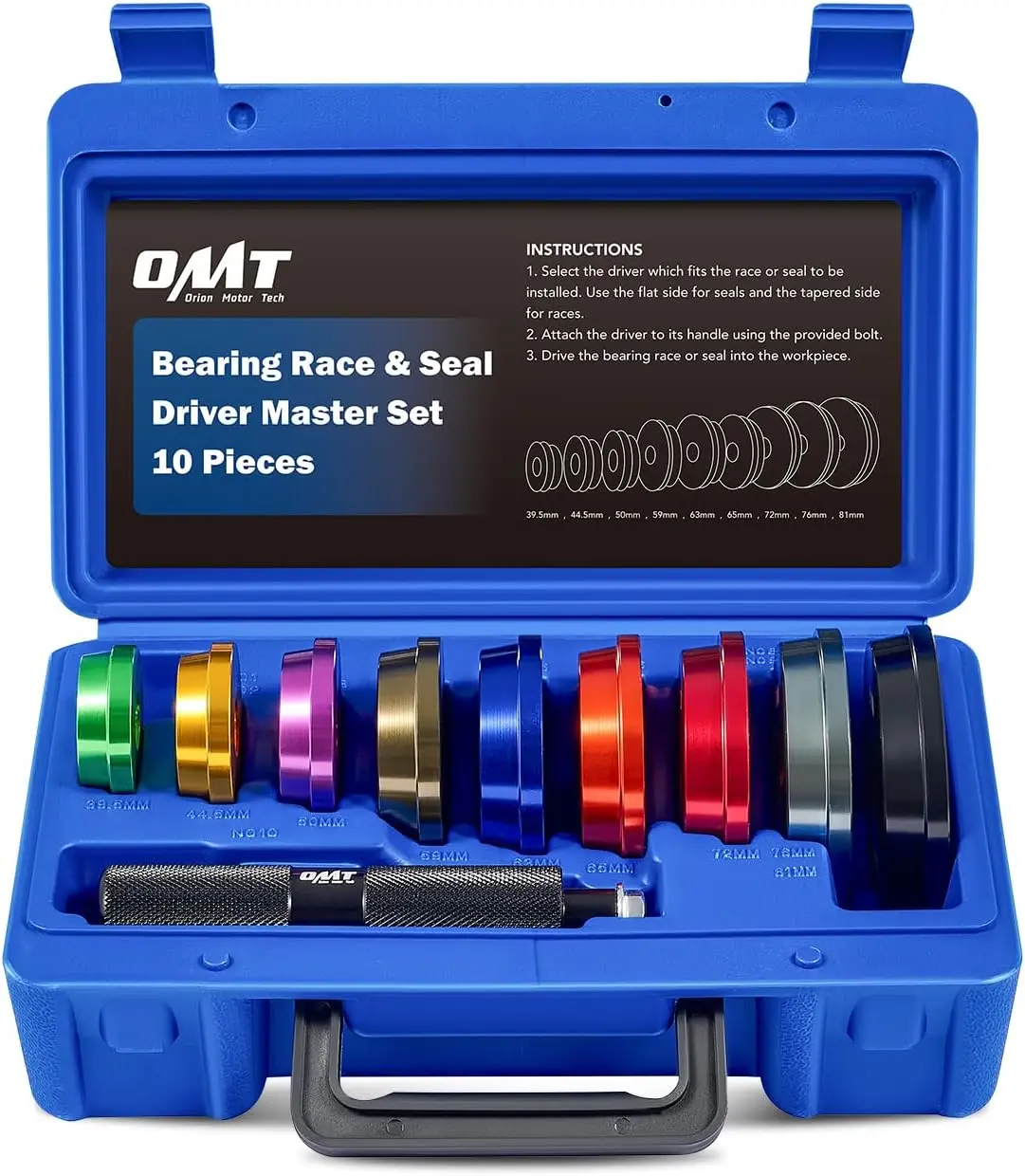 

Комплект прессов для подшипников, комплект уплотнений и гоночных отверток из 10 шт. с адаптерами для установки подшипников