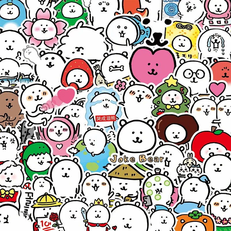 

10/30/50/100PCS Joke Bear Cute Classic Cartoon Stickers DIY Phone Laptop Luggage Skateboard Graffiti Decals Fun for Kid Toys