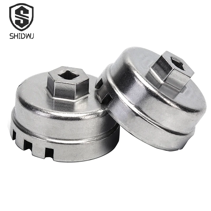 1 pz filtro olio chiave a tazza in alluminio tappo alloggiamento strumento di rimozione chiave a tubo per Toyota Prius Corolla Rav4 Auris all'ingrosso