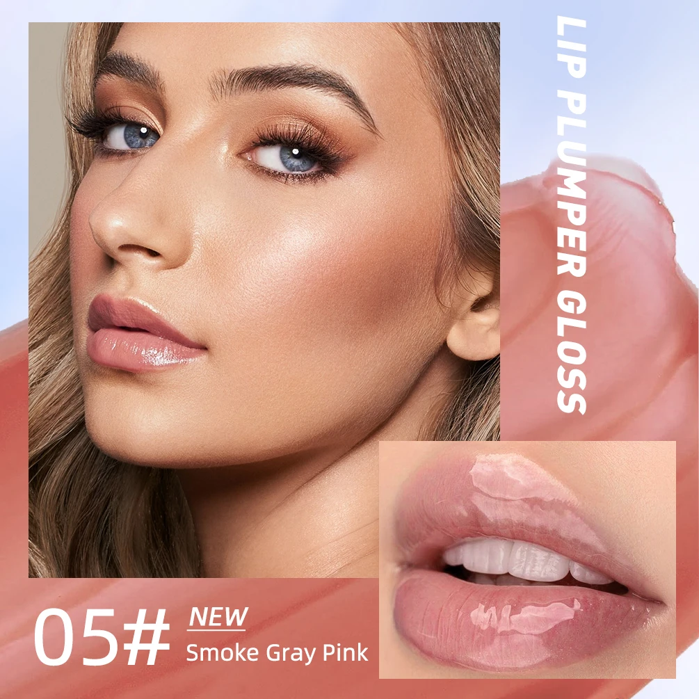 QIBEST-Juego de brillo labial de 3 colores, transparente, gelatina de cristal, hidratante, aceite tintado, Sexy, maquillaje