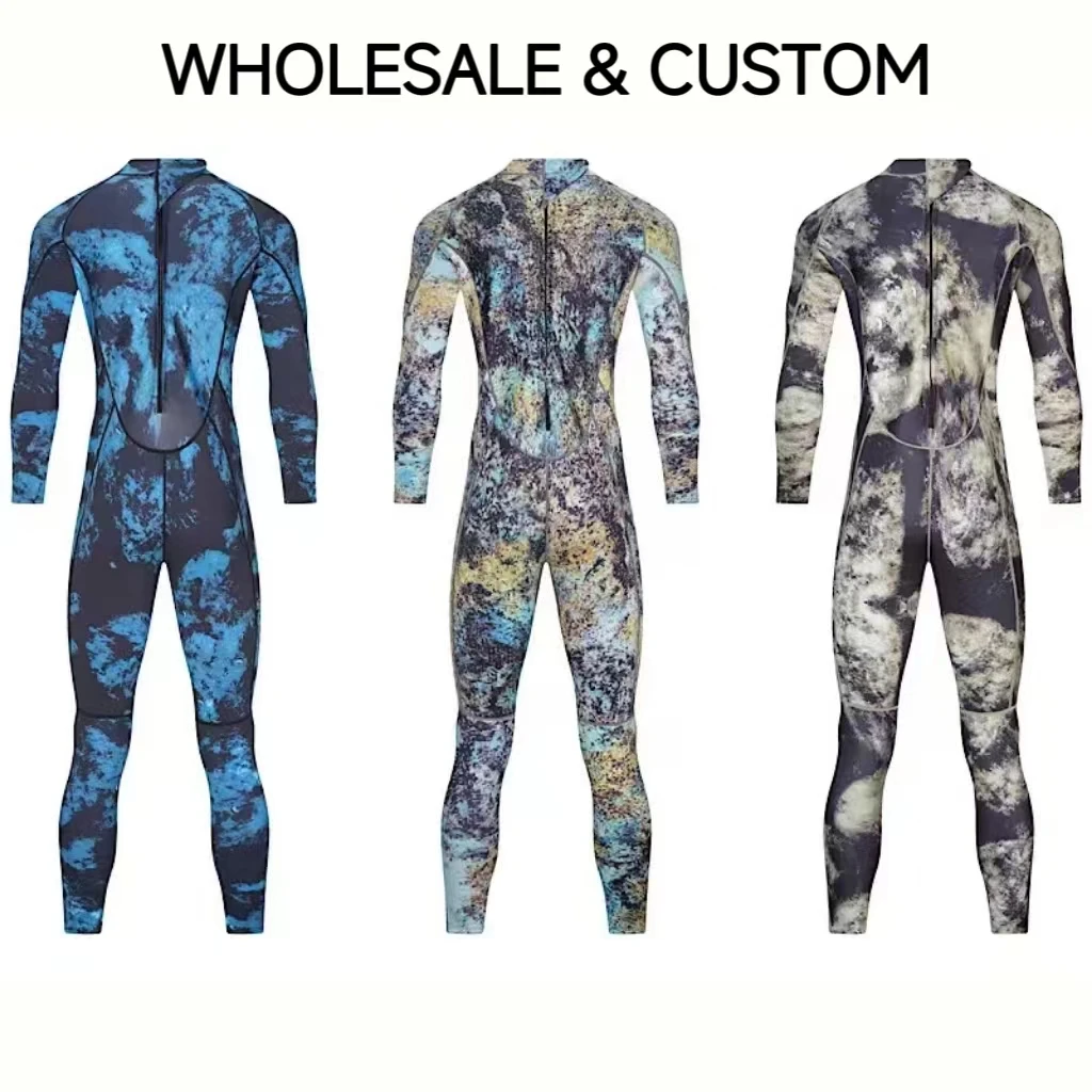 

Wholesale Custom Men Camouflage Wetsuit 3mm Neoprene Surfing Scuba Diving Snorkeling Swimming Body Suit Kitesurf Equipment 3XL