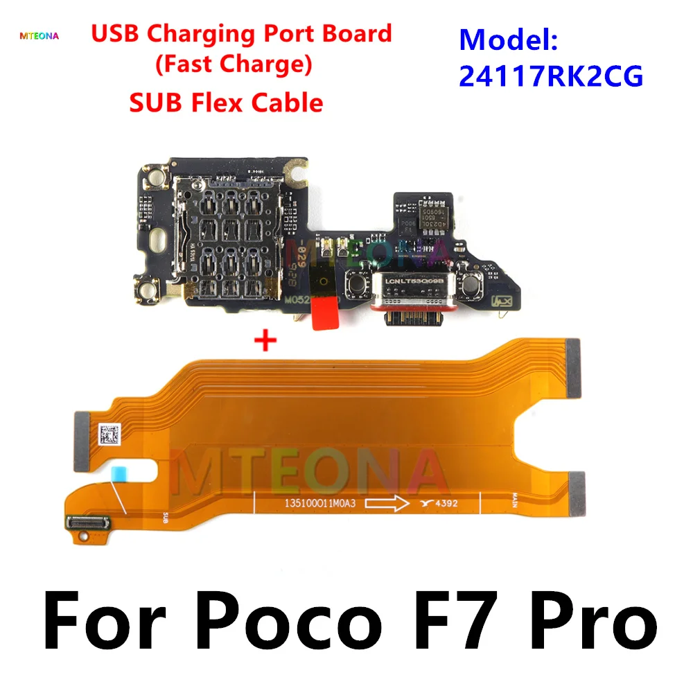Xiaomi Poco F7 Pro Ultra用USB高速充電ポートドックボードSIMリーダー