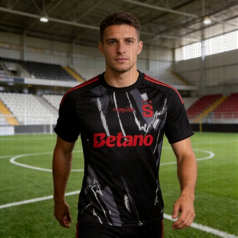 2026 Neues Sparta Prag Heim-Fußballtrikot Herren T-Shirt Lässig Schnelltrocknend Geeignet für Alltag und Training Eltern-Kind – Detail 2