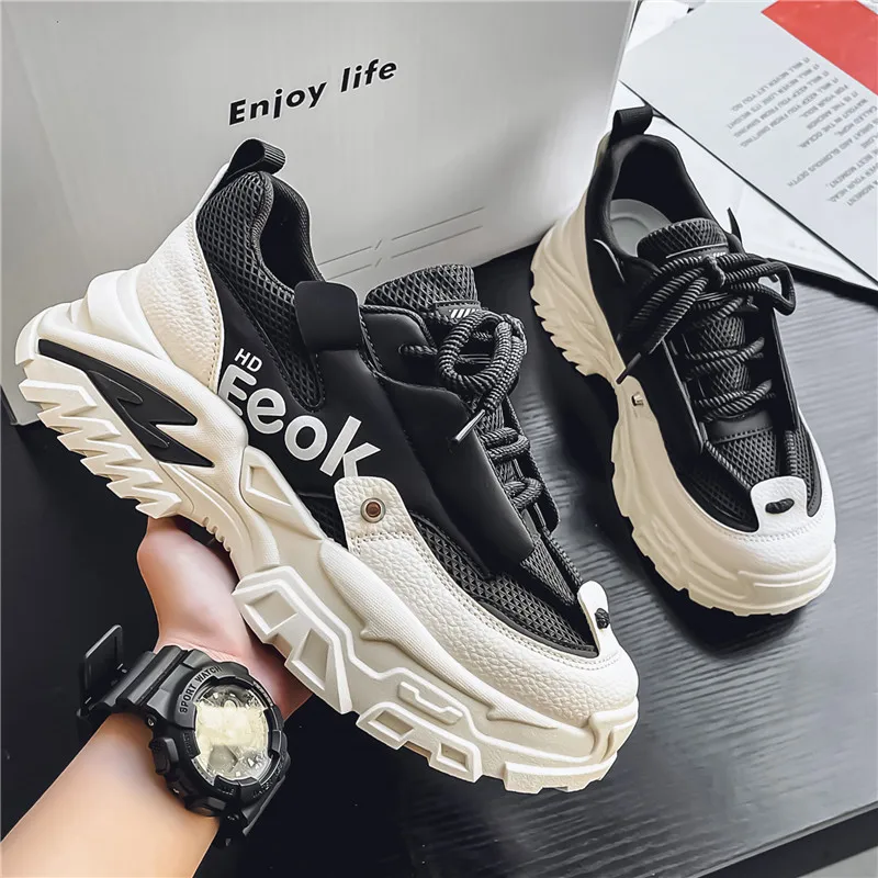 Scarpe da ginnastica di lusso da uomo Scarpe sportive Scarpe da corsa per uomo Casual antiscivolo Fondo spesso Sneaker casual Scarpe moda Scarpe da ginnastica robuste