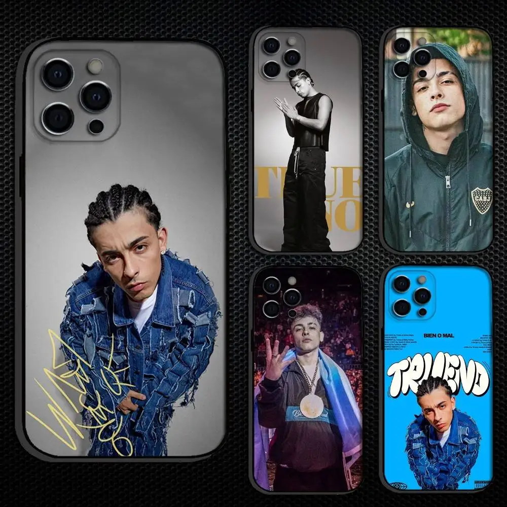 

Fashion Singer T-Trueno Phone Case For iPhone 16,15,14,13,12,11 Plus,Pro Max, Others Soft Black Cover