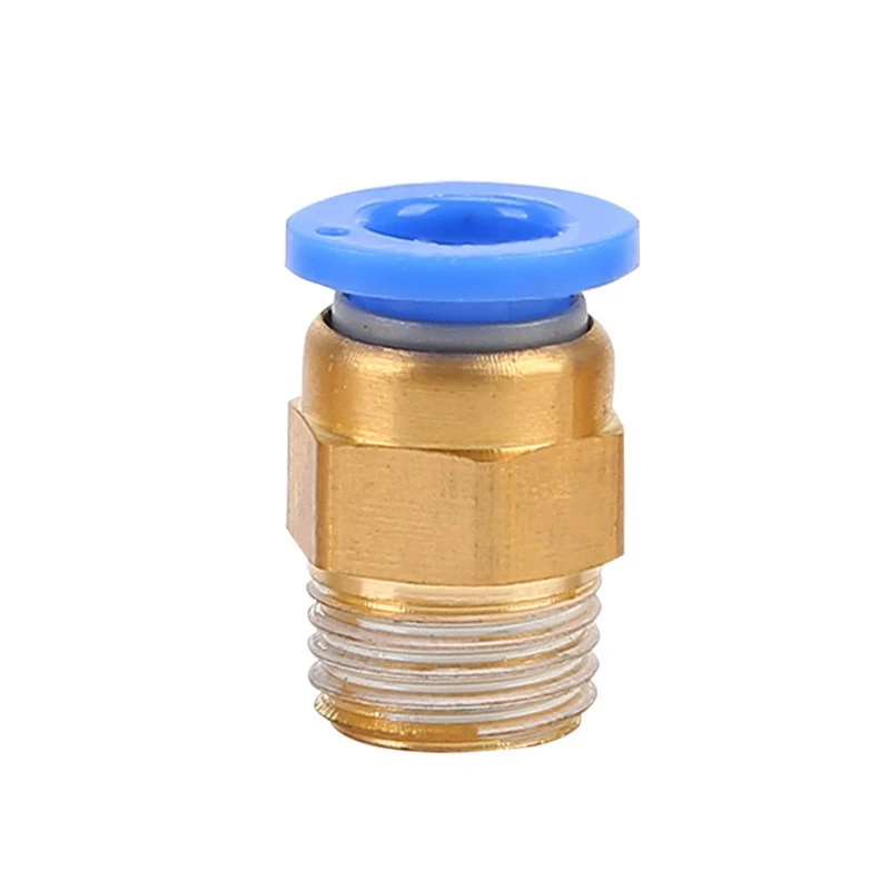 Quick Connector Tracheal Pneumatic PC8-02 Copper External Thread Straight Through Quick Insert Tracheal Connector PC1-03/12-04