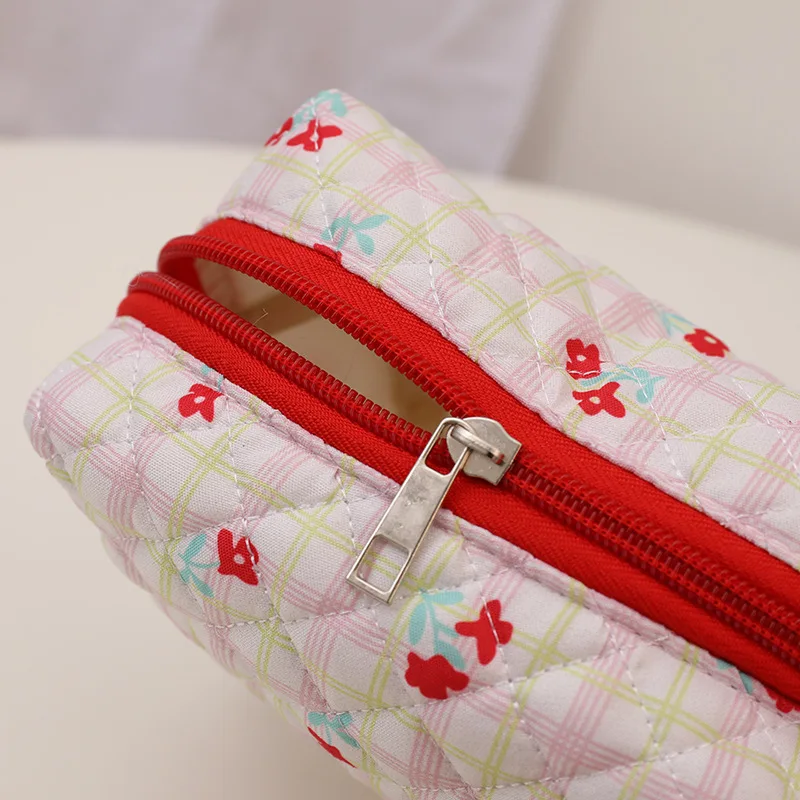 New Cotton Floral Storage Bag Travel Toiletries Organizer Makeup Bags Cosmetic Bag Ladies Portable Clutch Pouch Pencil Case