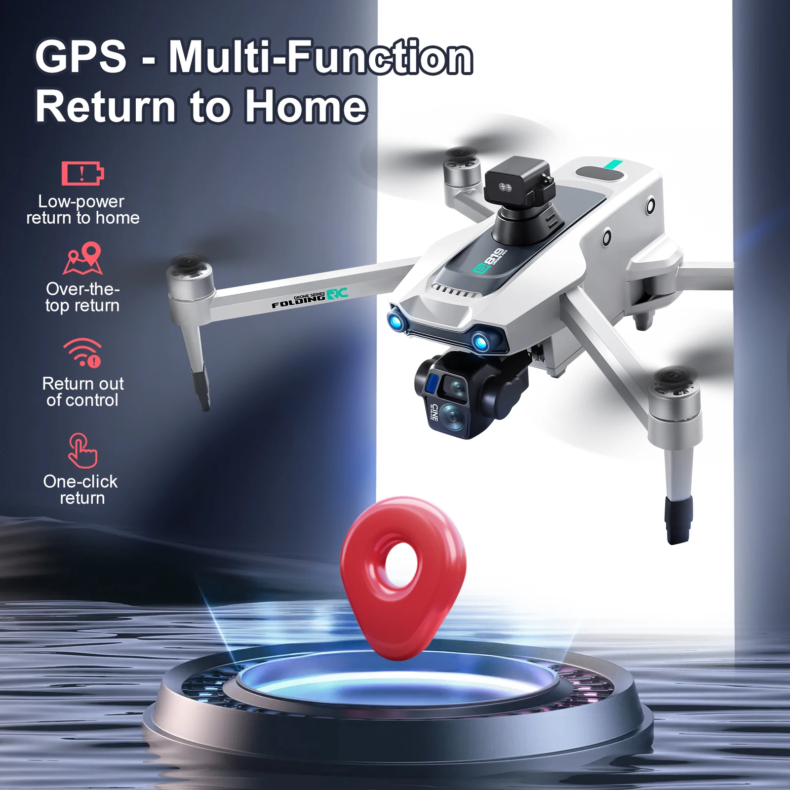 2025 New S819 GPS Drone 5G Professional 8K HD Aerial Dual Camera Screen Control 360° Obstacle Avoidance 5G WIFI RC Dron 6000M