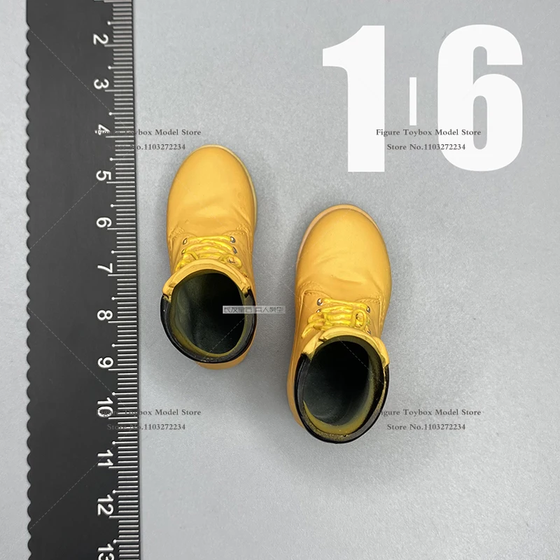 محدودة 1/6 رجل الجندي منتصف أنبوب الأحذية الصفراء ألعاب مجوفة ملحقات الأحذية ل 12 "عمل الشكل الجسم الديكور