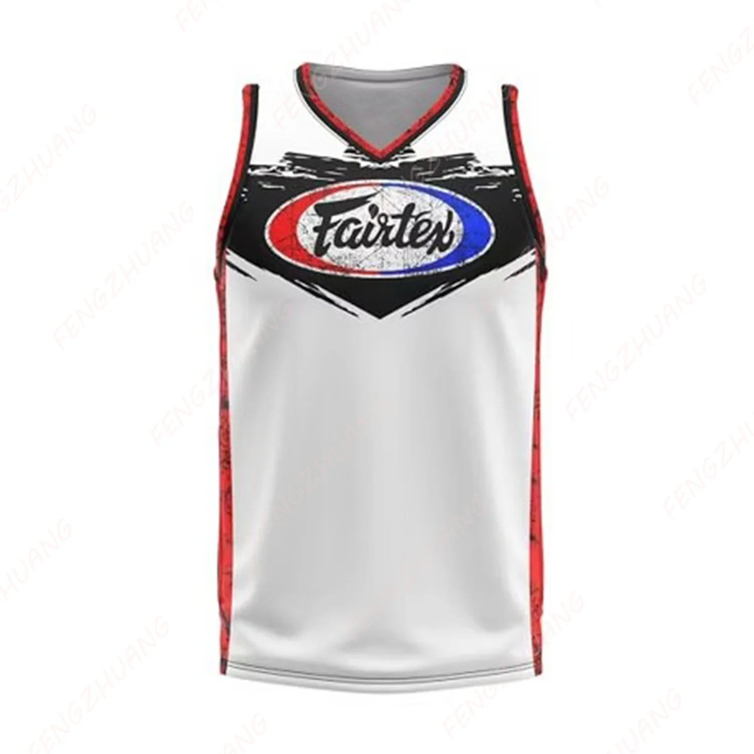 Fairtex JS10 Muay Thai Grunge Shield Jersey Cool Fashion Streetwear Breathable Sports Vest Unisex Casual Comfort Streetwear