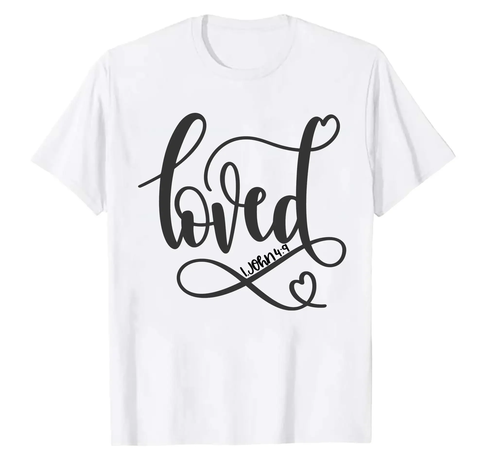 Christian Christ Love By The Lord God Bible Psalm 1 John 4 9 Faith In Our Savior Religious Message T Shirt S