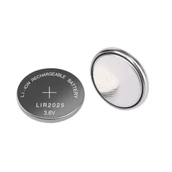 1-5PCS LIR2025 LIR 2025 3.6V Rechargeable Lithium Battery For Toy Car Key Scale Remote Control CR2025 ML2025 Button Coin Cells