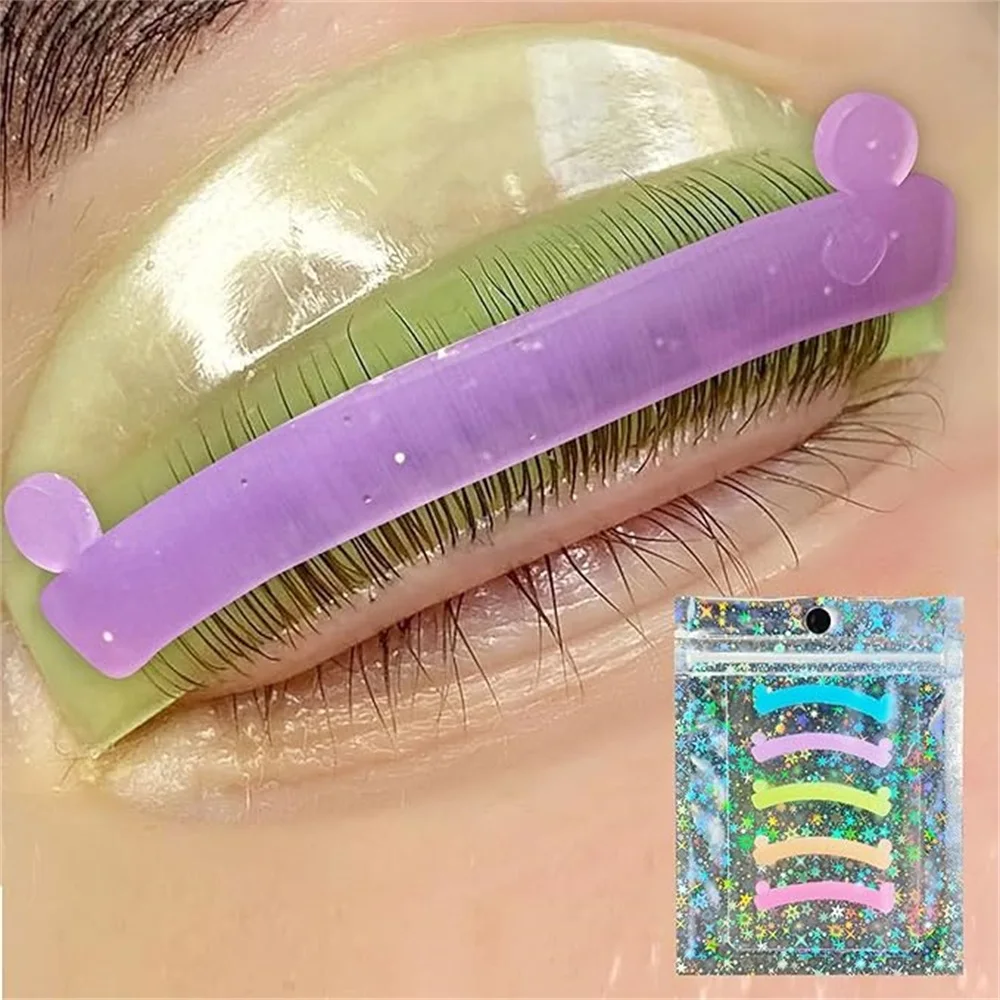 Libeauty 5 Colors Silicone Eyelash Rods Ribbon Soft Colorful Lash Lift Ribbon Perm Multi-Functional Eyelash Lifting Makeup Tools