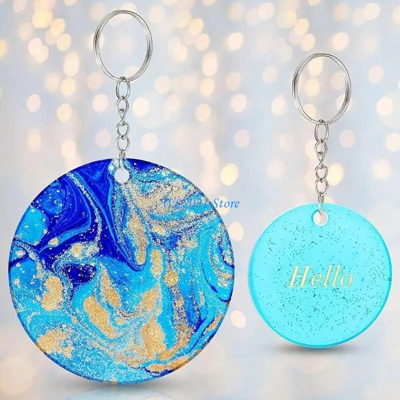 

G5GC Silicone Resin Earrings Mold Circle Pendant Mold for DIY Car Home Decorations
