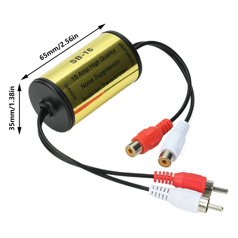 Der RCA-Audio-Rauschfilter reduziert effektiv Audio-Rauschen und eliminiert statische Aufladungen von Lautsprechern. Geeignet für Kfz- und Heimstereoanlagen – Detail 14