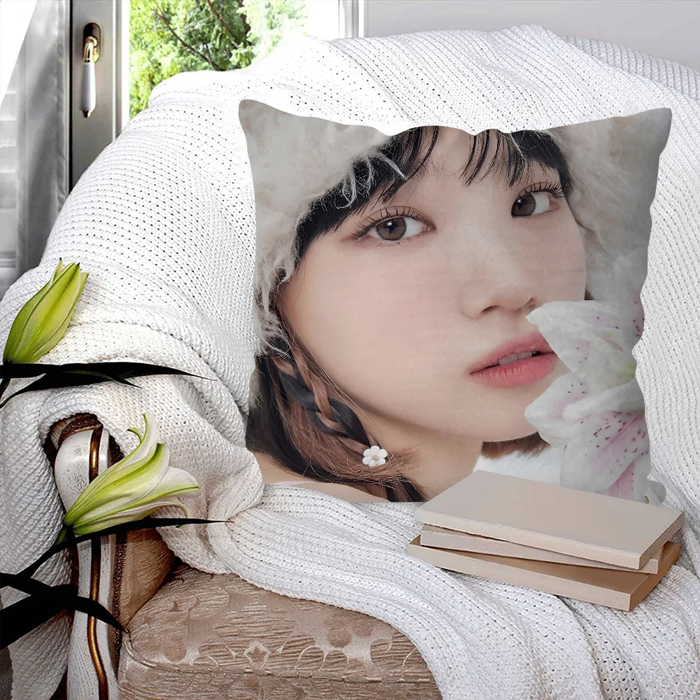 Kim Chae Won Kpop Pillow Case Square Pillow Bedroom Sofa Leisure Comfort Cushion Car Living Room Home Decoration