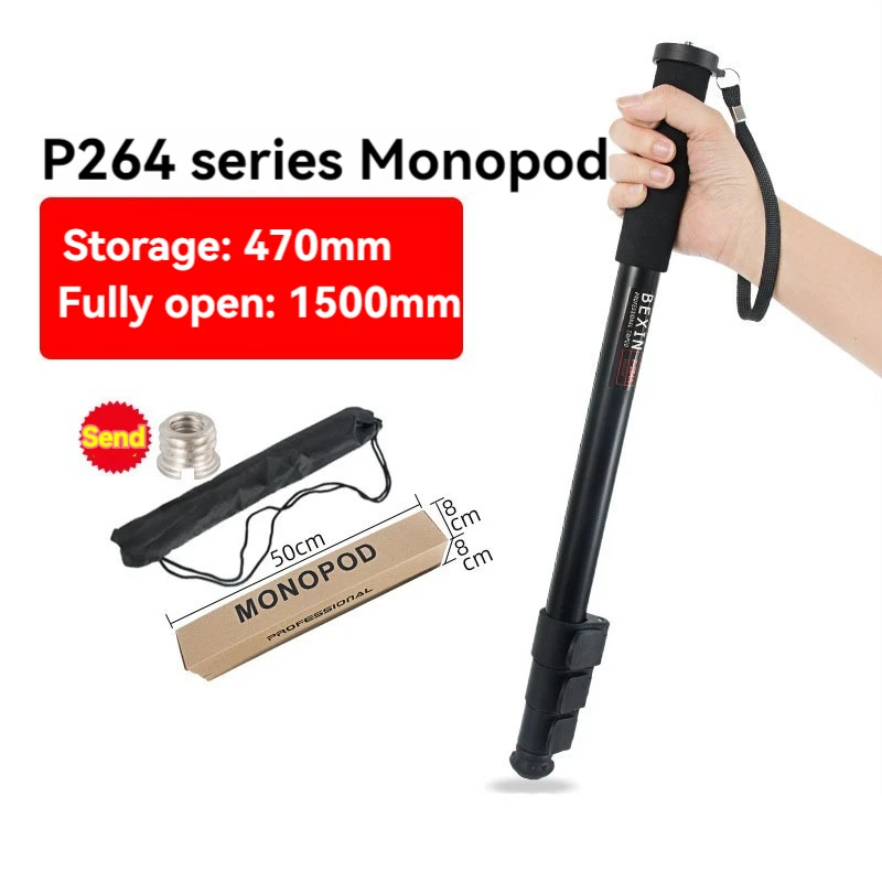 Camera Monopod 5-Section Height Aluminum Monopod Lightweight Portable Cameras Accessories For Nikon Canon Leica