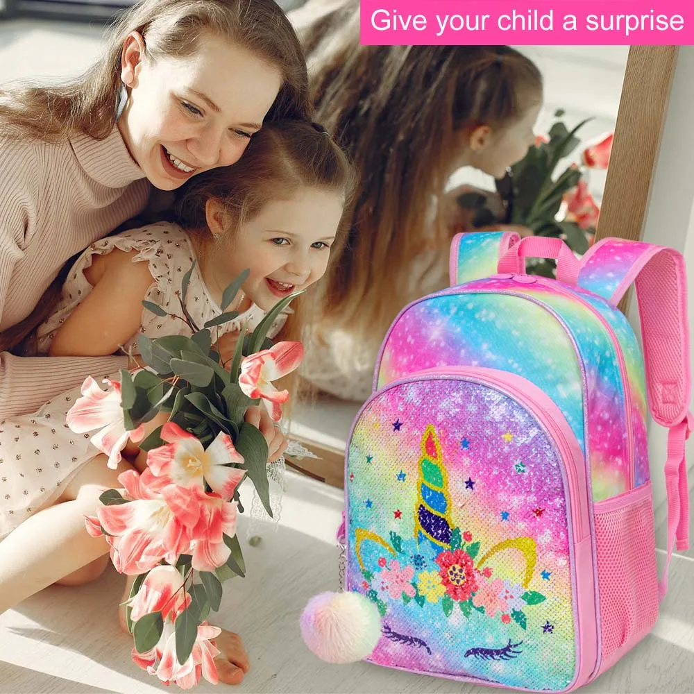 Boys and Girls Backpack, 16 Kids Preschool Bookbag and Lunch Box Set