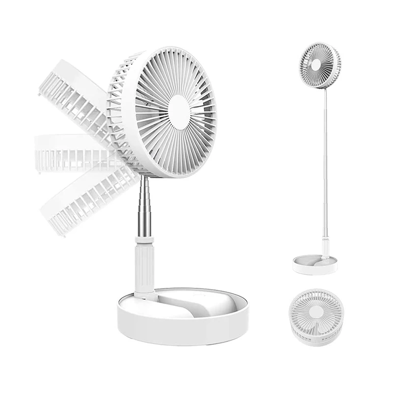 Mini ventilatore da pavimento per la casa da tavolo Ventilatore telescopico Ventilatore pieghevole USB retrattile per casa e ufficio e attività all'aperto