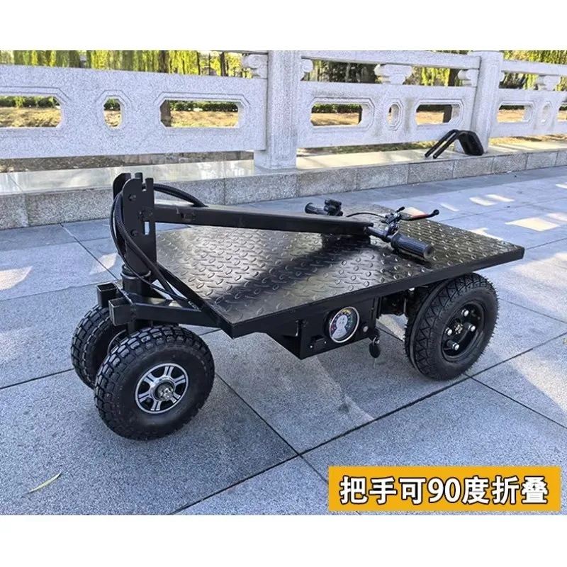 Electric Flatbed Truck Construction Site Pulling Goods Can Ride Household Cement Trolley 1pcs