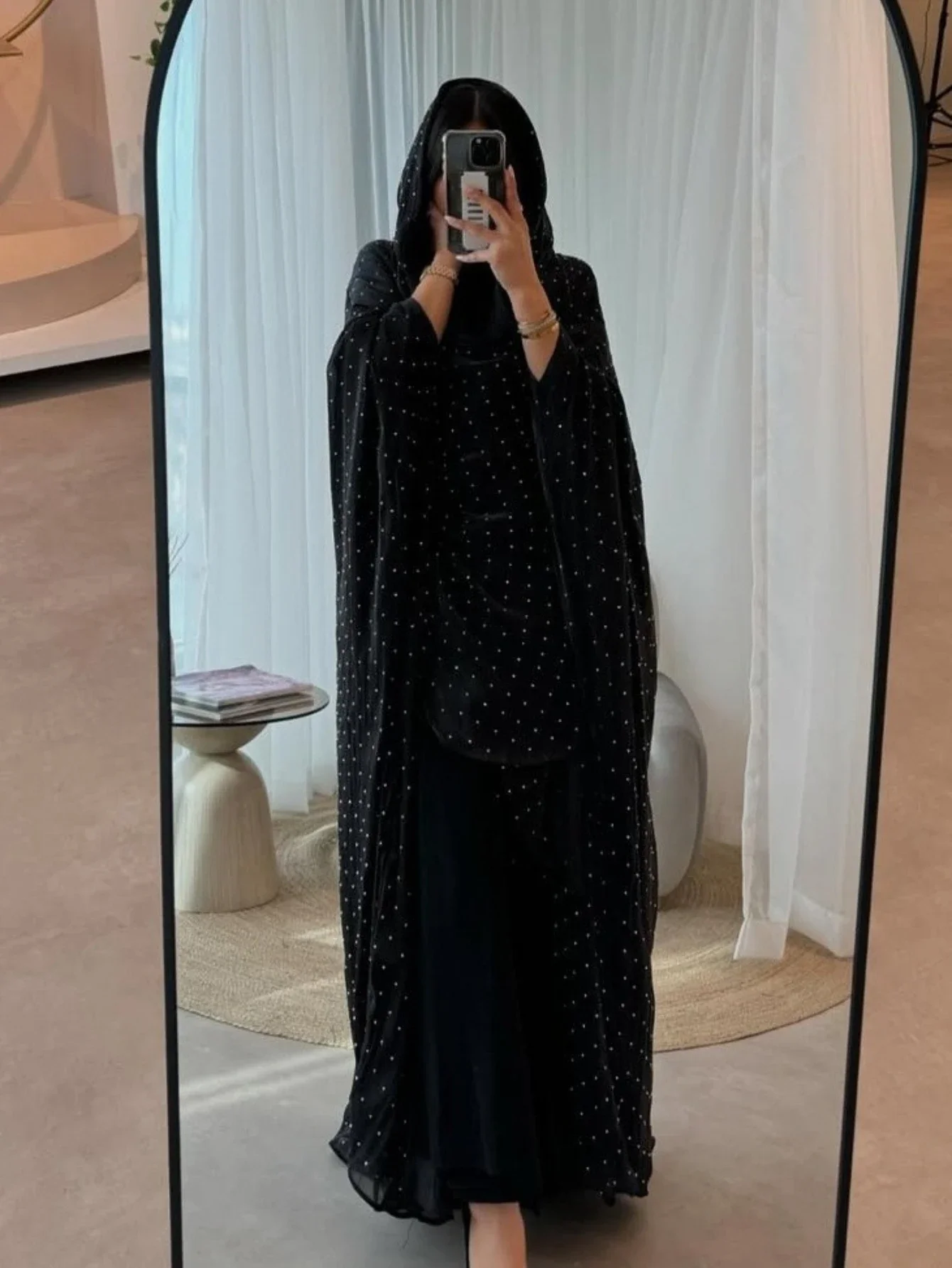 Muzułmańska sukienka damska Abaya z szalikiem Diamentowy 2-częściowy zestaw Chusta na głowę Arabska długa szata Maroko Dubaj Kaftan Vestidos Jalabiya