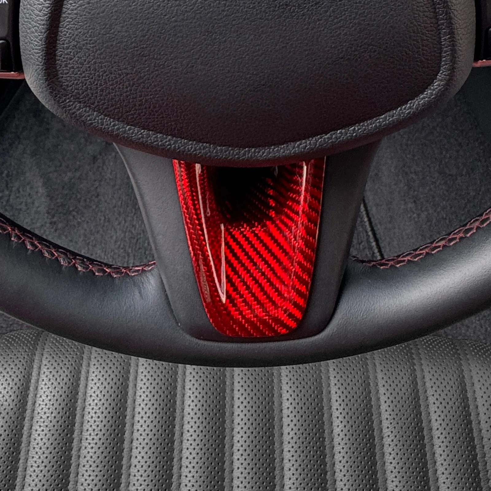 Real Carbon Fiber Steering Wheel Center Trim For Genesis G70 2017 2018 2019 2020 2021 2022 G80 2020+