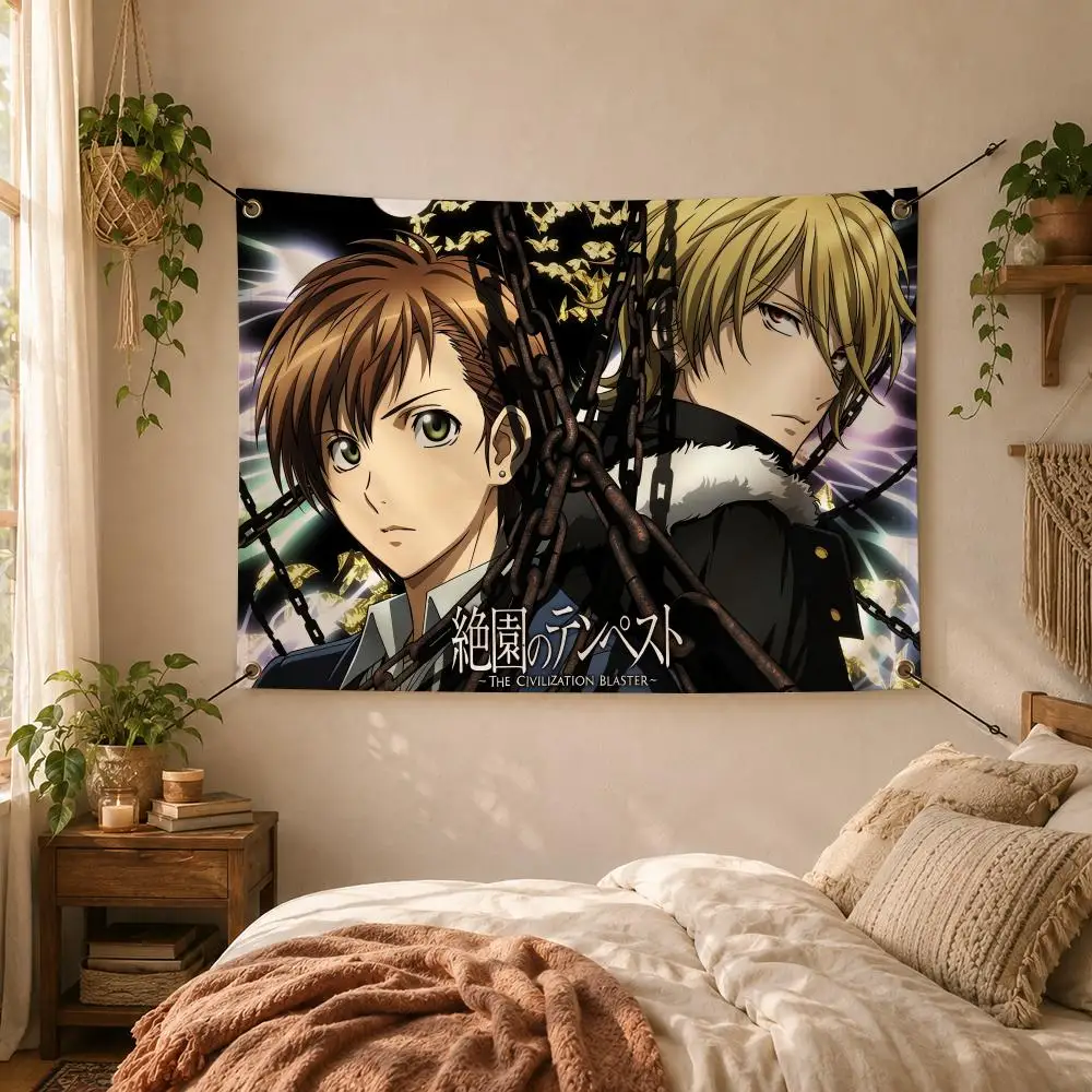 Anime Modern Drama Blast of Tempest Flags Decorative Flag Banner for Outdoor Garden Yard Camping Party Home Wall Hanging Decor