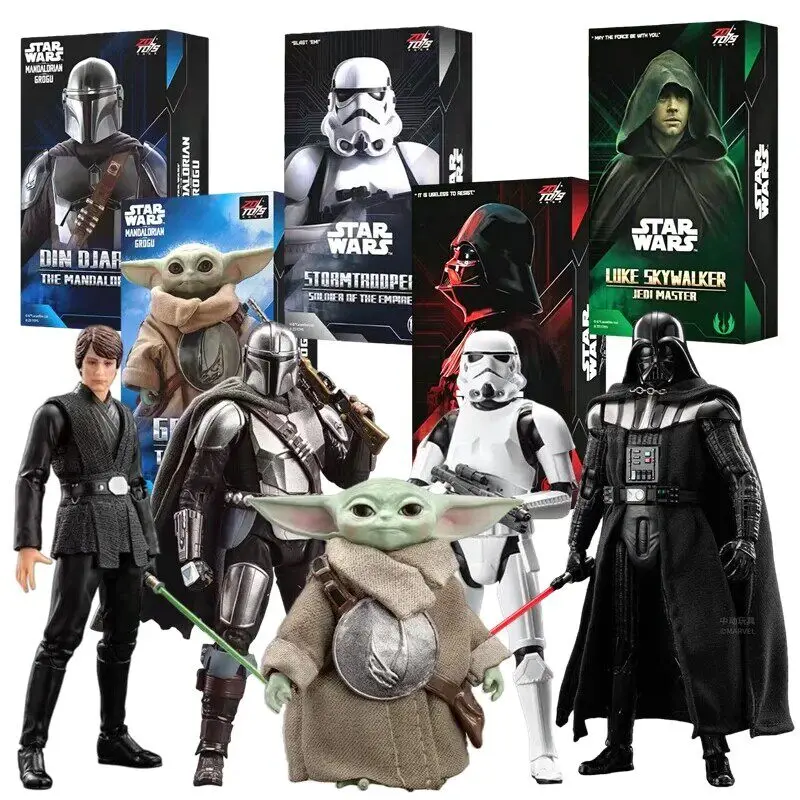 Zd Toys Genuine Star Wars Action Figure Darth Vader Luke Skywalker Collectible Model Lightsaber Toy Gift view 2