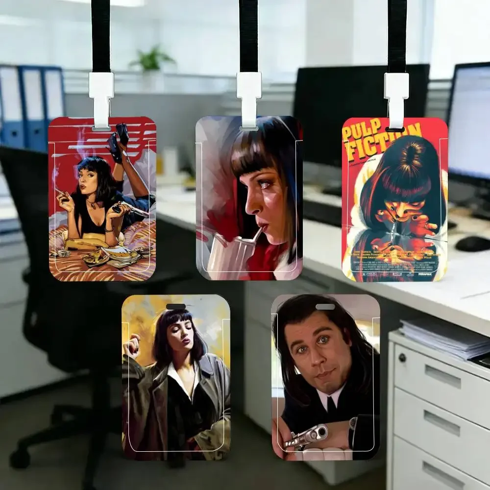 

Pulp Fiction Classic Movie Tarantino ID Card Holder Neck Strap Pendant Door Badge Holder Lanyards Keychain Work Credential
