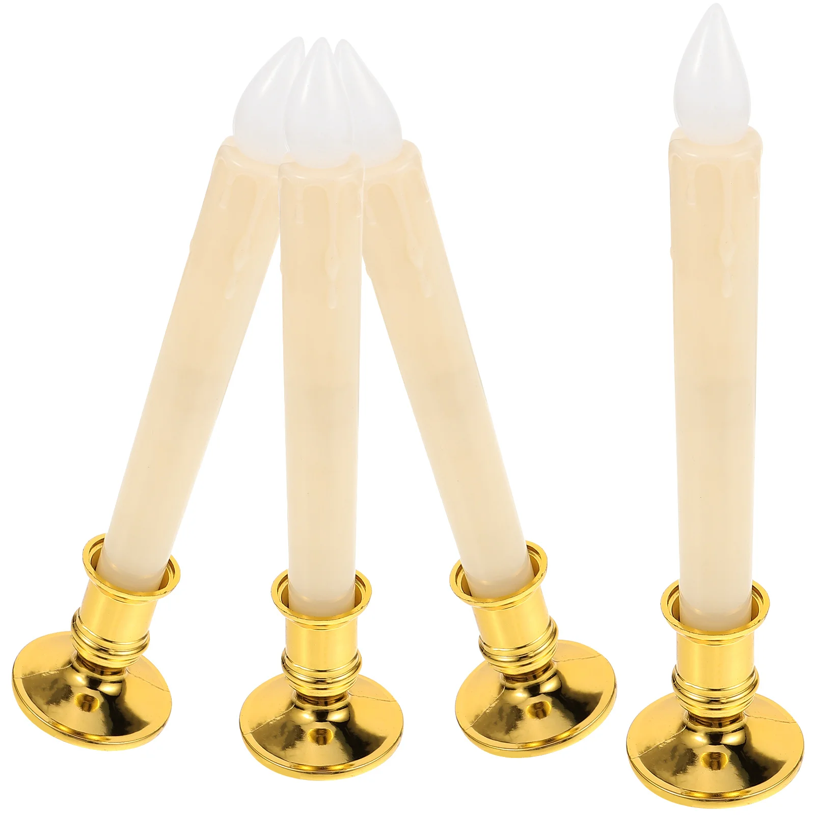 4pcs LED Simulation C les Light Multifunction C Lamp Warm White Beam Home Decoration Christmas Parties Tools Parts