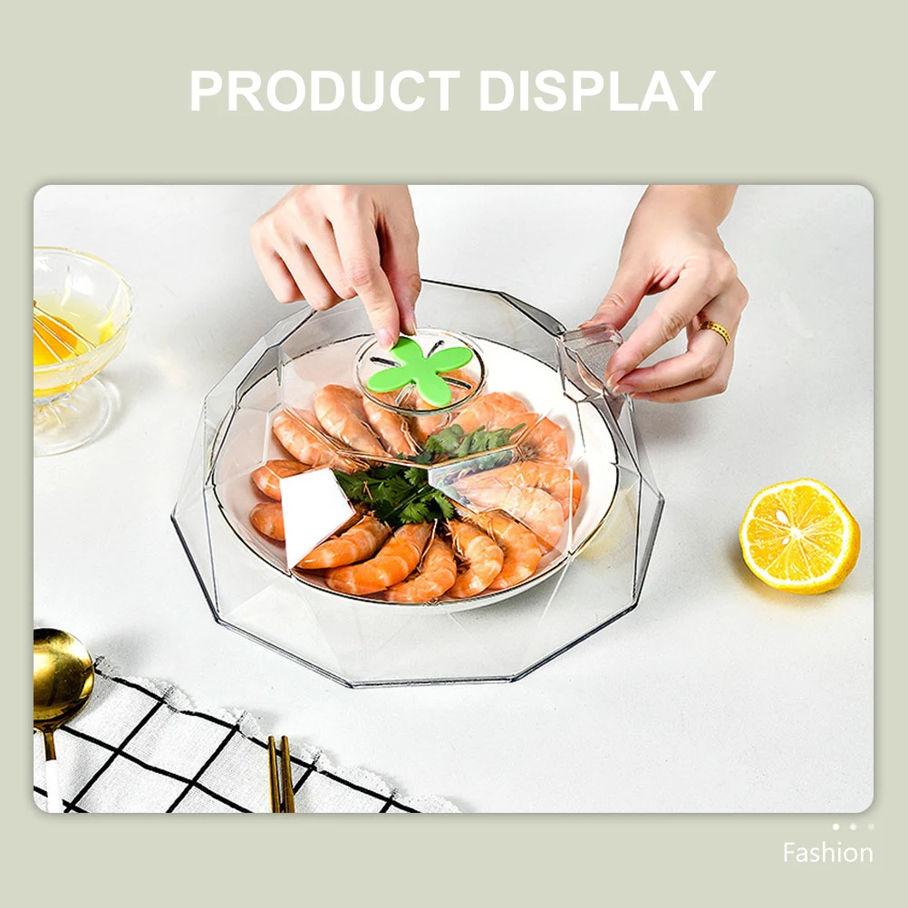 

2pcs Dustproof Table Cover Food Protector Kitchen Supply Insect Prevention Fruit Basket MultiPurpose Plastic Reliable