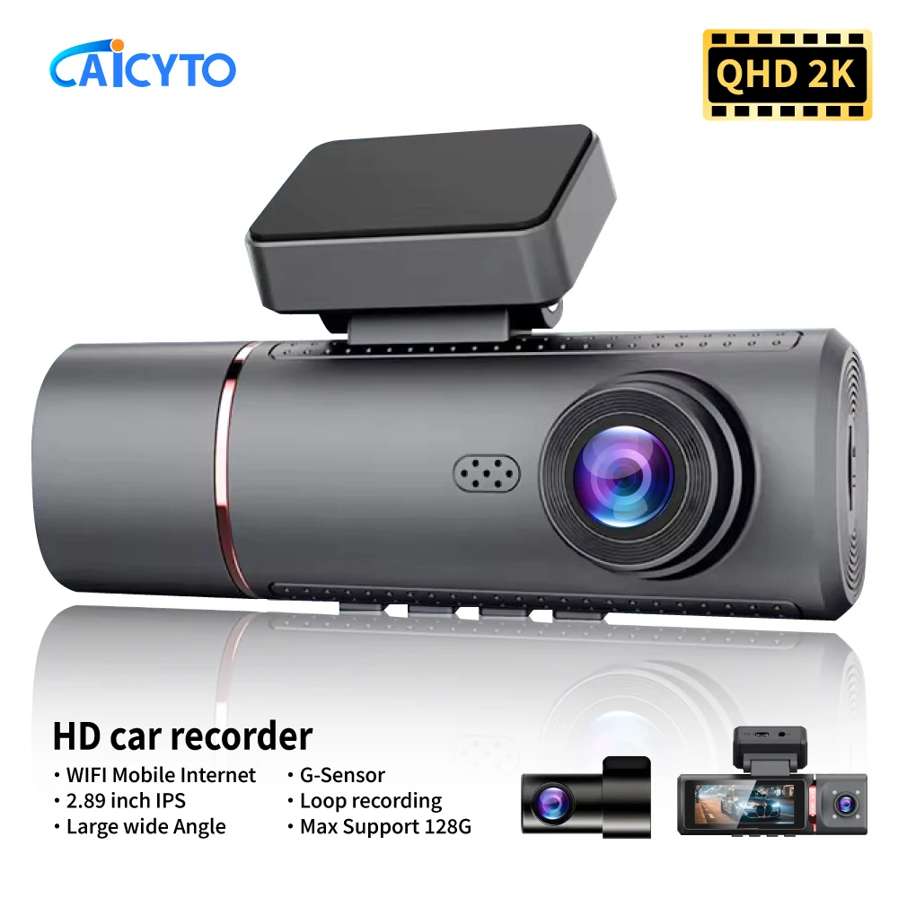 

2inch IPS Three Ways WiFi DashCam 2K Car DVR Mobile app WDR Video Recorder Night vision Loop recording Black Box Car Accessories