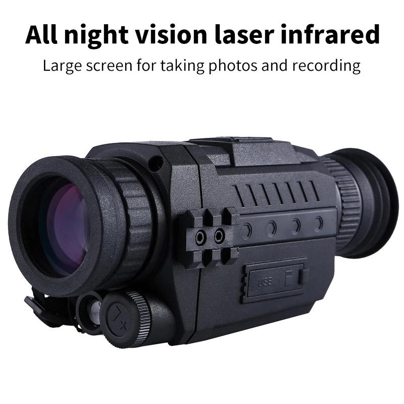 

HD Night Vision Monocular FMC Coating Full Dark Viewing Digital Zoom Distanc Use Photo Video For Animals Observing Hunting