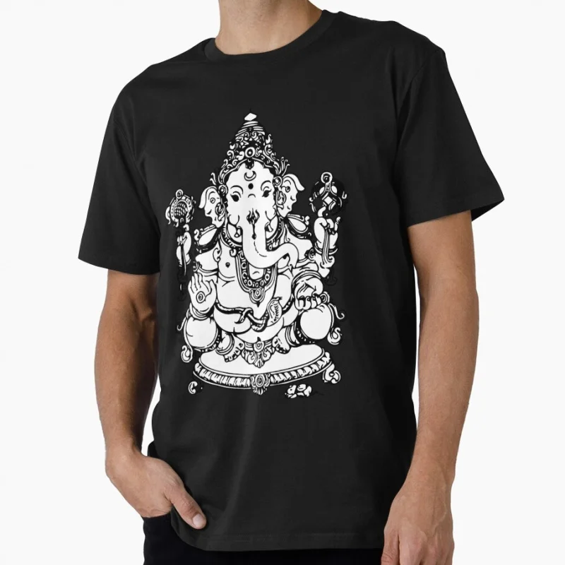 

Elephant Lord Ganesha god of beginnings, wisdom and luck Gift t shirt 0605 Hindu Mythology Graphic Clothes US Size Tops S-6XL