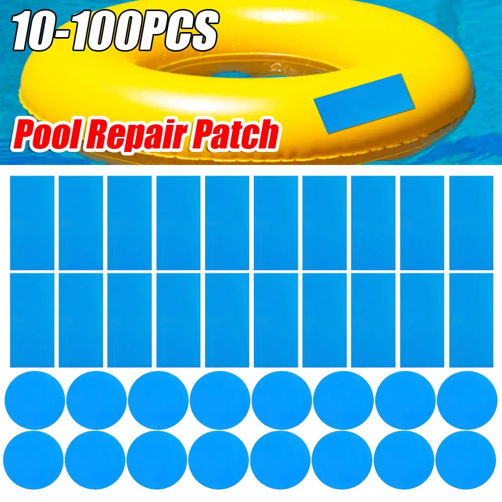 

10-100pcs Underwater Repair Patches Self-Adhesive PVC Pool Repair Kit Multifunctional Wear-Resistant Household Accessories