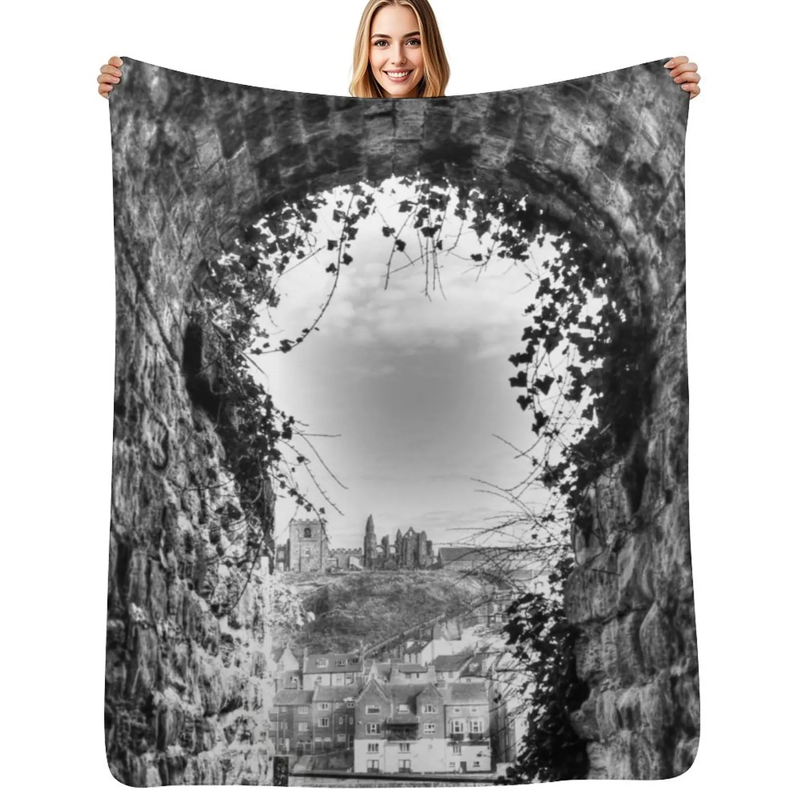 

Whitby Abbey Throw Blanket Summer Cool Breathable Blanket for Sleeping
