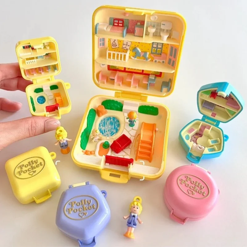 

Bandai Polly Pocket Treasure Box Charm Reprint Action Figure Model Gifts Decoratoion In Stock 4pcs