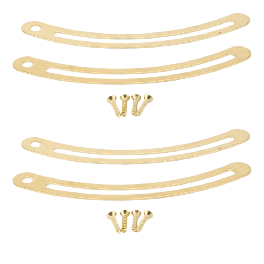 4pcs Long Gold Tone & Bronze Lid Stay Hinge With Screw 3.6 Inch Shelf Support Hinge Furniture Connector Hinge Cabinet