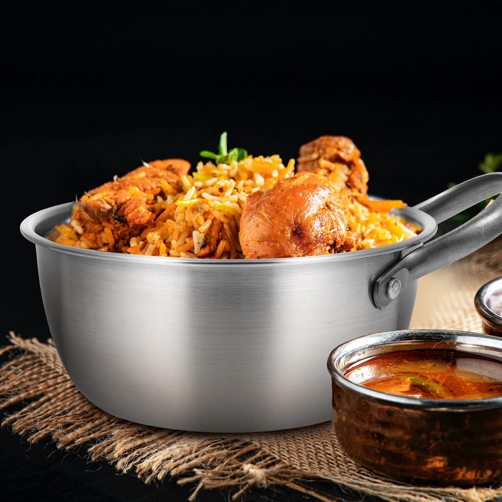 Cuenco mezclador de acero inoxidable de 20 cm, olla coreana para ramen con asa, tazón para ensalada, utensilios de cocina para el hogar, bandeja para hornear