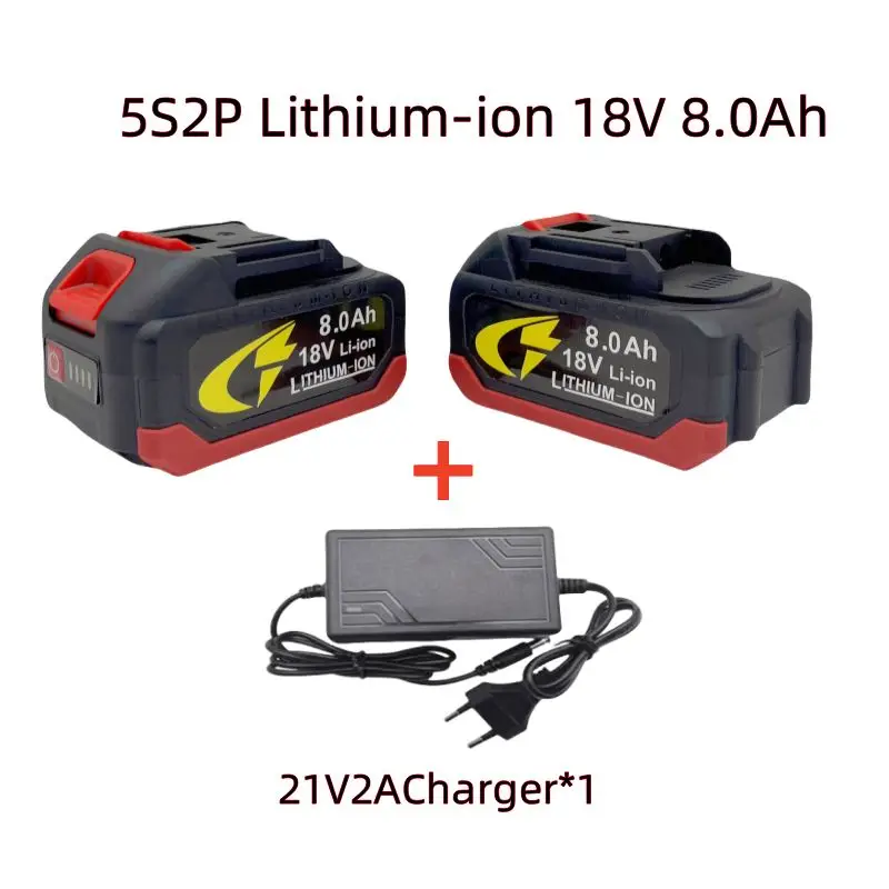 The 5S2P 18V 18650 lithium battery is suitable for charging the Makita 8.0Ah high current and high-power battery. Charger.