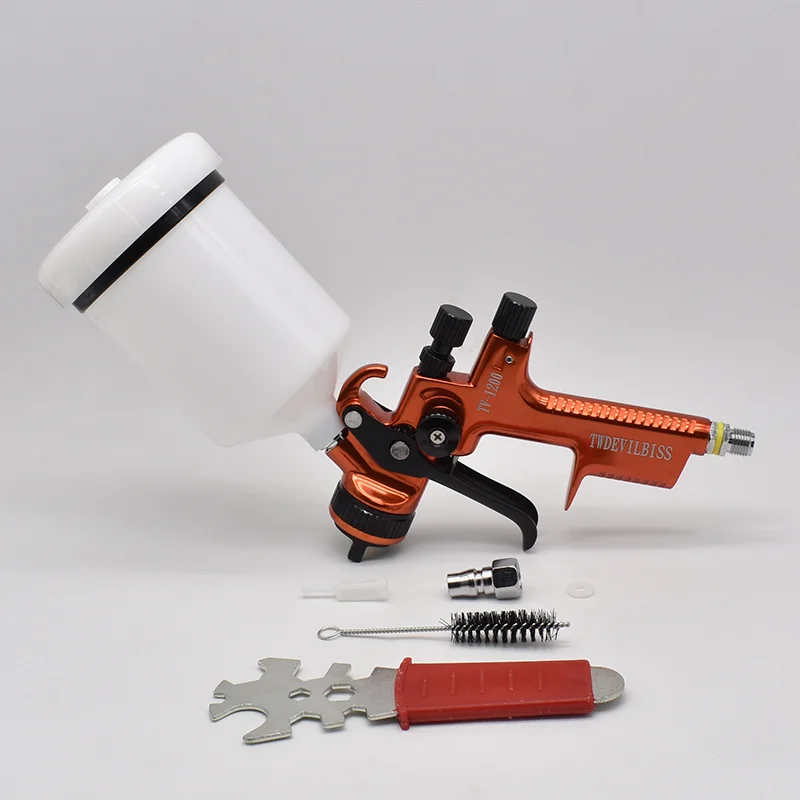 

High Quality TV-1200 HVLP Spray Gun 1.3MM Nozzle Airbrush Car Paint Spray Gun Paint 600cc Spray Paint Gun for Car Painting