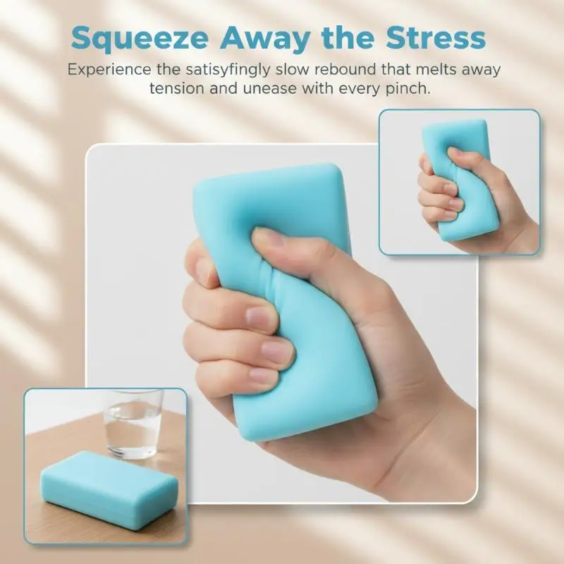 Slow Rebound Milk Brick Squeeze Toy Cute Design Soft Stress Relief Sensory Toy for Kids Classroom Rewards Gift