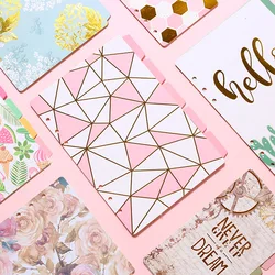 Creative Vintage Flower Spiral Notebook Index Pages 6 Holes Planner Dividers For Lovedoki Diary Book Stationery School Supplies